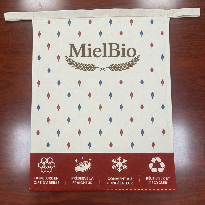 Sac à pain MielBio ™ suspendu avec ses pictogrammes