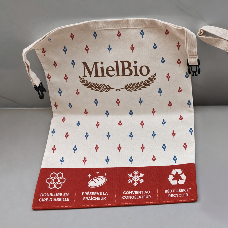 Sac à pain MielBio ™ avec ses pictogrammes de conservation